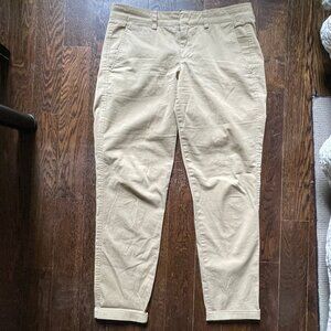 Vince Womens Classic Chino Stretch Khaki Mid Rise Pants-Size 6